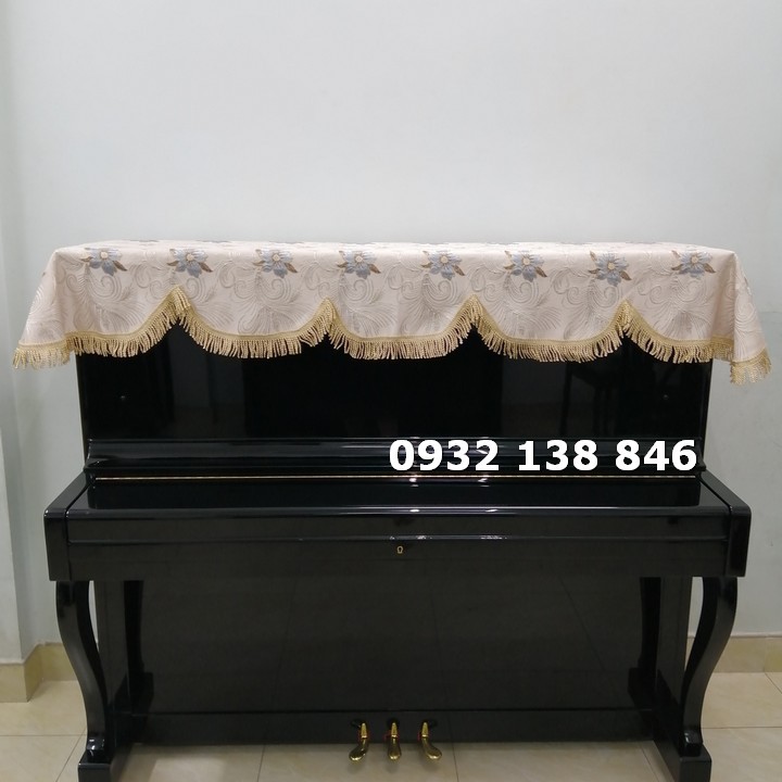 PHONG CÁCH HOÀNG GIA SANG TRỌNG KHĂN PHỦ ĐÀN PIANO CƠ HỌA TIẾT THÊU HOA CHÂU ÂU PHỐI HOA