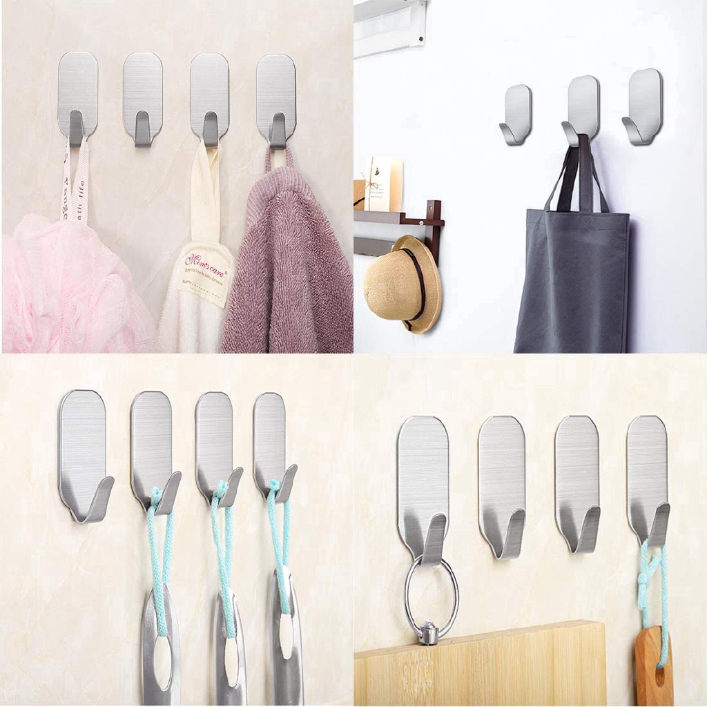 Móc treo đồ làm từ thép không gỉ dán tường tiện dụng