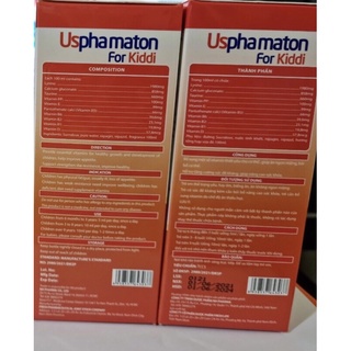 Siro Usphamaton for Kiddi  bổ sung Lycine, Taurine, Vitamin B1 giúp bé ăn ngon miệng, nâng cao sức khỏe Bé.