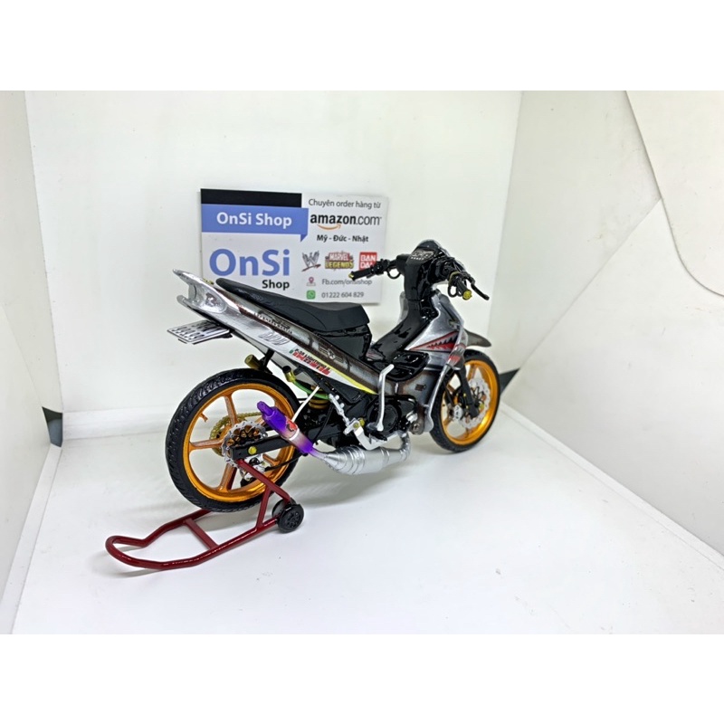 MÔ HÌNH YAZ 125cc  XE MOTOR TỈ LỆ 1/12 ĐỘ F-35 CNC