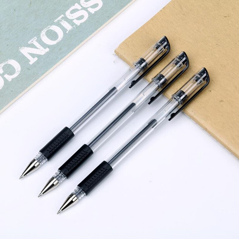 Bút mực 0.5mm màu đen / đỏ / xanh lam có thể thay thế (1 bút + 10 ruột)