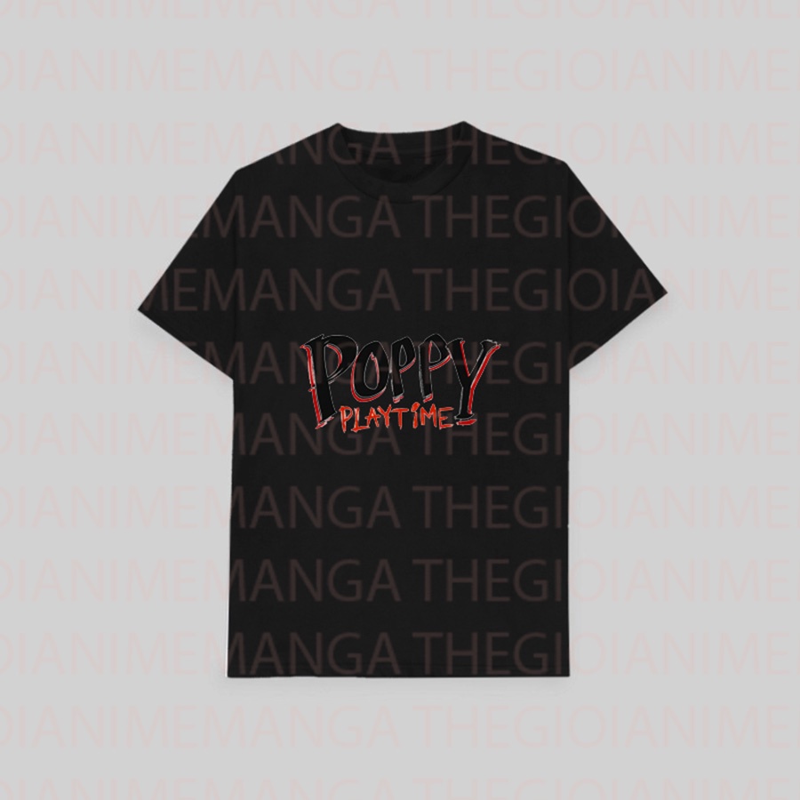 Áo thun phông đen in hình game POPPY PLAYTIME thời trang nam nữ chất đẹp