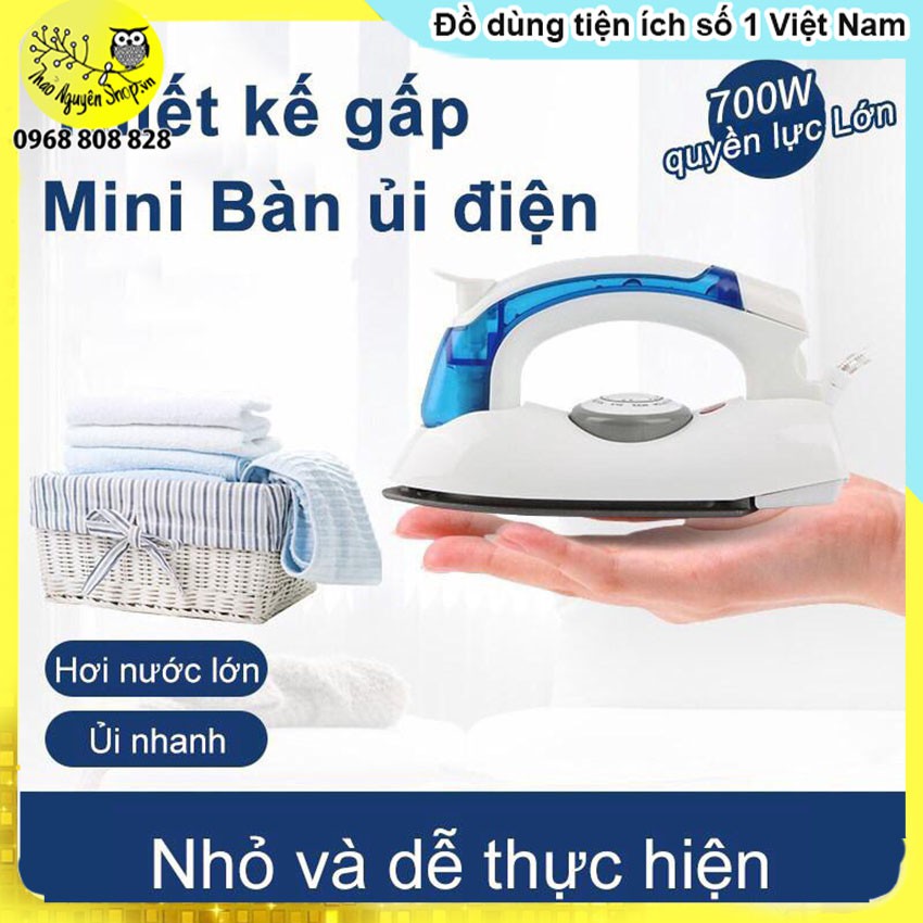 Bàn là ủi hơi nước gấp gọn mini cầm tay-T3A2