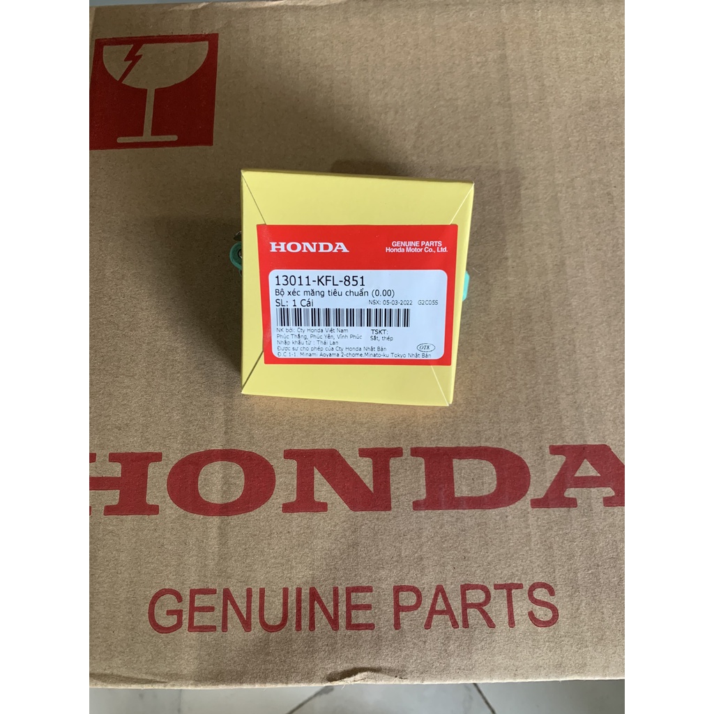 Bộ xéc măng tiêu chuẩn  HONDA DREAM, WAVE A100m FUTURE 1. 13011KFL851