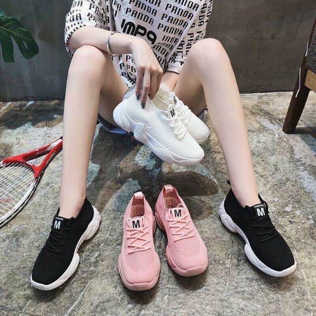 Giày bata nữ cổ thun