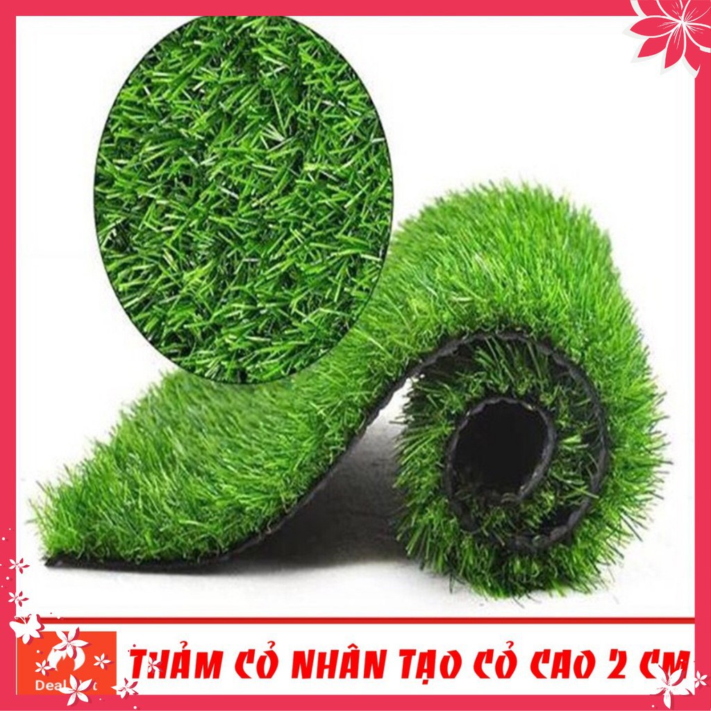 Thảm cỏ nhân tạo ngọn cao 2 cm - Khổ ngang 2 mét Chất Lượng