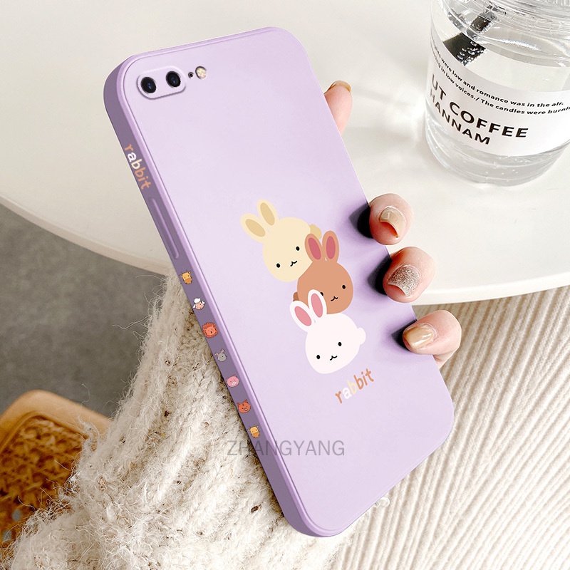 ốp lưng iPhone 7 iPhone 7 plus iPhone 8 iPhone 8 plus iPhone 6 6s 6 plus Ốp Điện Thoại TPU Silicone Hình Ba Chú Thỏ Đáng Yêu Kèm Dây Đeo Cho iPhone 7 iPhone 7 plus iPhone 8 iPhone 8 plus iPhone 6 6s 6 plus