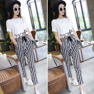 Bộ đồ thể thao nữ phối sọc TT01