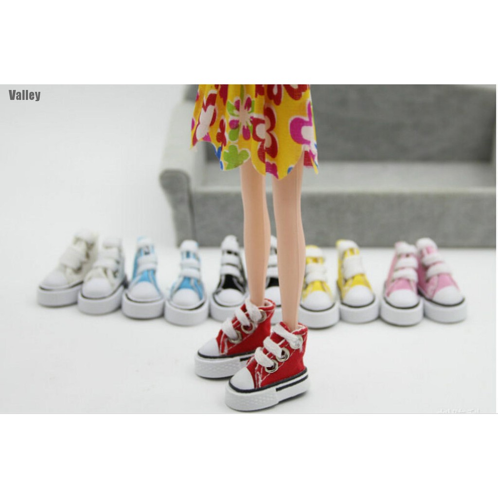 1 Đôi Giày Canvas Buộc Dây Thời Trang Cho Búp Bê 12 Inch 1 / 6