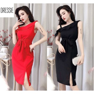 [HÌNH THẬT] Áo Váy Đầm Ôm Body DRESSIE Nữ Đẹp Hở Vai Sexy Dài Qua Gối Quyến Rũ Thời Trang Dạo Phố Dự Tiệc Cưới - DB130