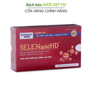 Viên uống SELENGOLDHD giúp hạn chế quá trình lão hóa - Hộp 30 viên [SELENGOLDHD]
