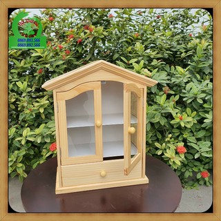🌟Tủ Y Tế, Tủ Thuốc Gỗ Mái Chéo Có Ngăn Kéo 🌟 [FreeShip - HÀNG XUẤT KHẨU CHẤT LƯỢNG CAO]🌟