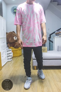 Tie dye pink waxed