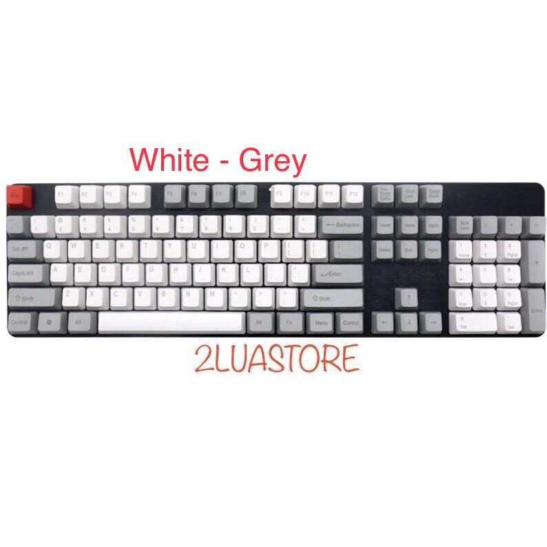 Bộ Keycap PBT nhiều màu CARBON BOW CHALK DOLCH 87/104 phím cho bàn phím cơ | WebRaoVat - webraovat.net.vn