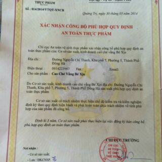 Cao chè vằng Bé Xịn