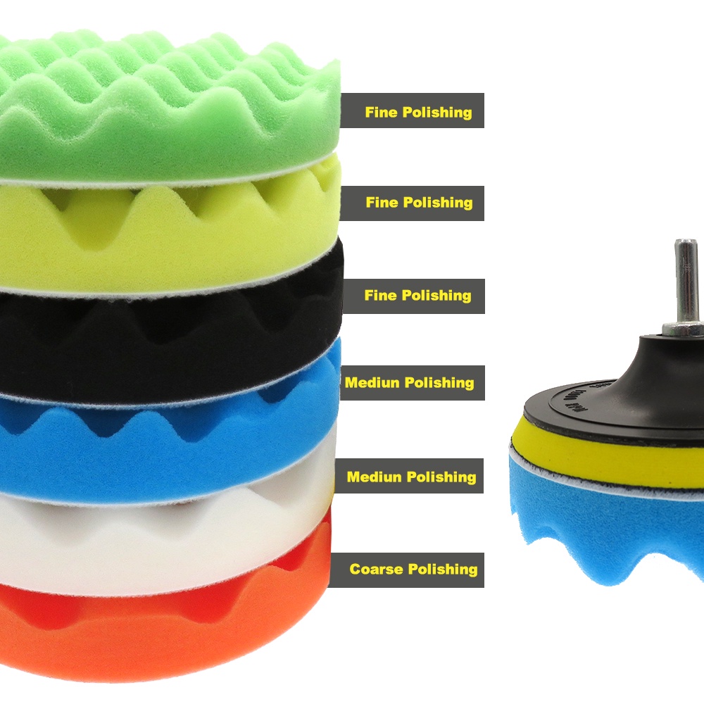 Bộ 8 Đệm Đánh Bóng Xe Hơi Bằng Sợi Len M14 Chuyên Dụng