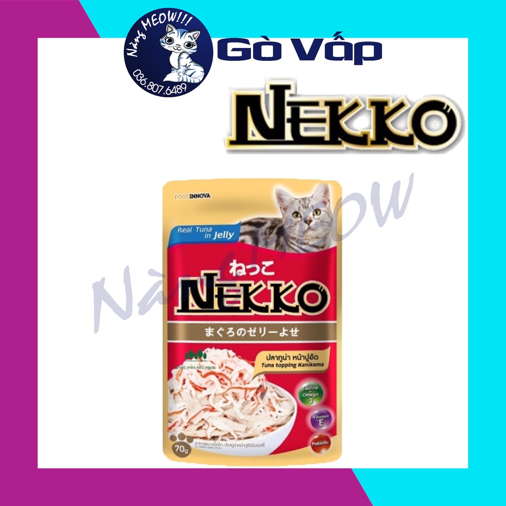 Pate Nekko Jelly Cho Mèo Hàng Nội Địa Thái Gói 70G - Nàng Meow