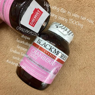 Viên uống trị nhiễm trùng đường tiết niệu, viêm bàng quang Blackmores Cranberry 15000mg 60 viên