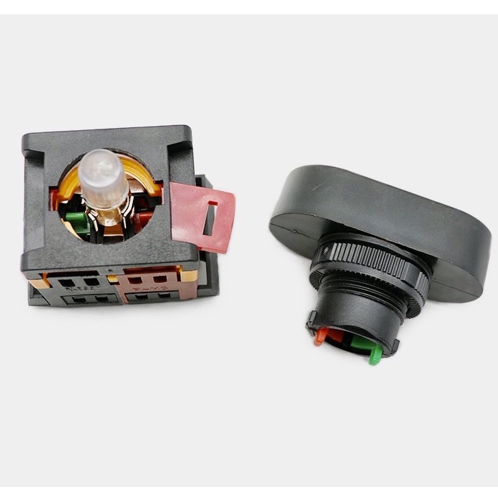 Nút Ấn Nhấn Đề Kép APBB - 22&25N, Nút đôi có đèn 600V-10A