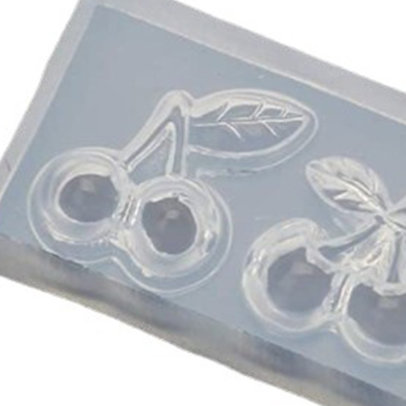 Khuôn Silicon Hình Trái Cherry Dễ Thương Dùng Làm Kẹp Tóc / Trang Sức DIY