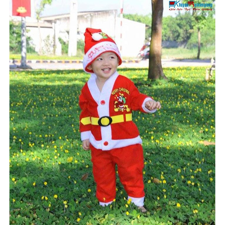 Bộ quần áo Noel cho bé siêu đẹp_Tặng kèm mũ Noel