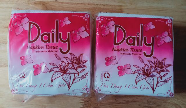 Khăn giấy ăn Daily bịch 100 tờ