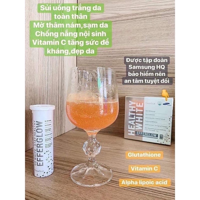 1 ỐNG 10 VIÊN SỦI TRUYỀN TRẮNG DẠNG SỦI EFFERGLOW COSMEHEAL | Thế Giới Skin Care