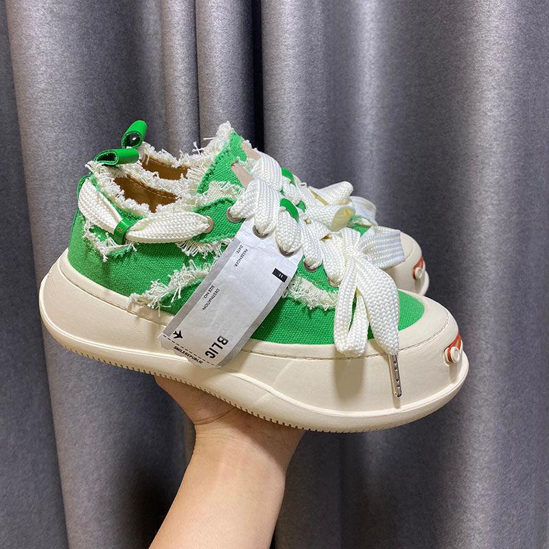 Giày Thể Thao Vải Canvas Đế Dày Phối Da In Hình Mặt Cười Thời Trang Mùa Hè Cho Nữ s 2022