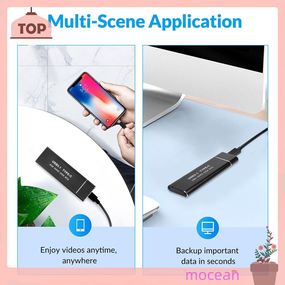 Hộp Ổ Cứng Ngoài Mocean Usb Type C M.2 Ssd Nvme Pcie Sata M / B Ốp | BigBuy360 - bigbuy360.vn
