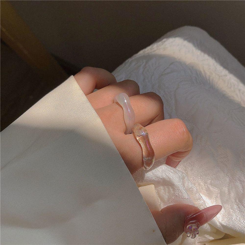 Nhẫn Trong Suốt Phong Cách Punk Hàn Quốc Cá Tính Thích Hợp Làm Quà Valentine