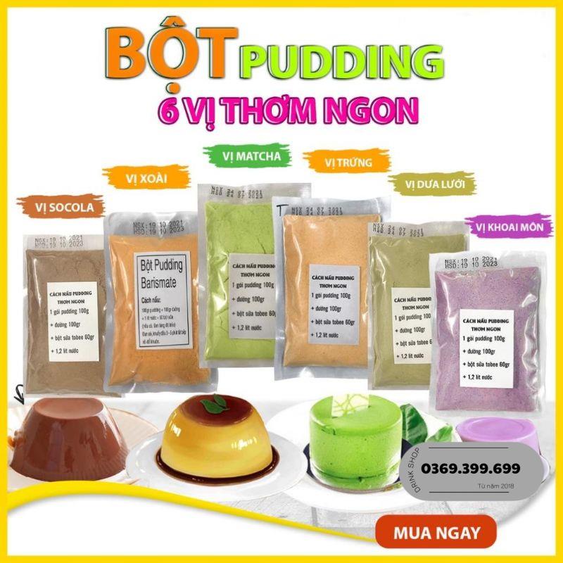 Bột Làm Pudding Barismate - 100gr Đủ vị