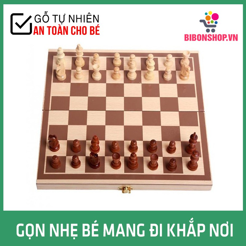 Bộ cờ vua bằng Gỗ cao cấp cho bé