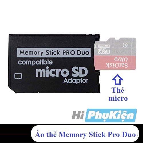 Áo thẻ chuyển đổi từ MicroSD sang Memory Stick PRO Duo