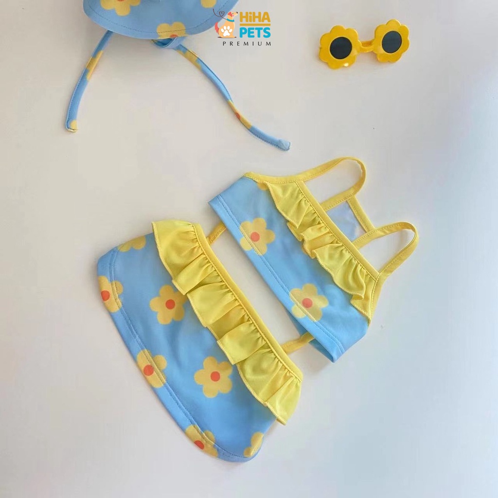 Áo Bơi Cho Chó Mèo Có Nón Quần Áo Bơi Cho Thú Cưng Hàn Quốc Thời Trang Cao Cấp Hiha Pets.