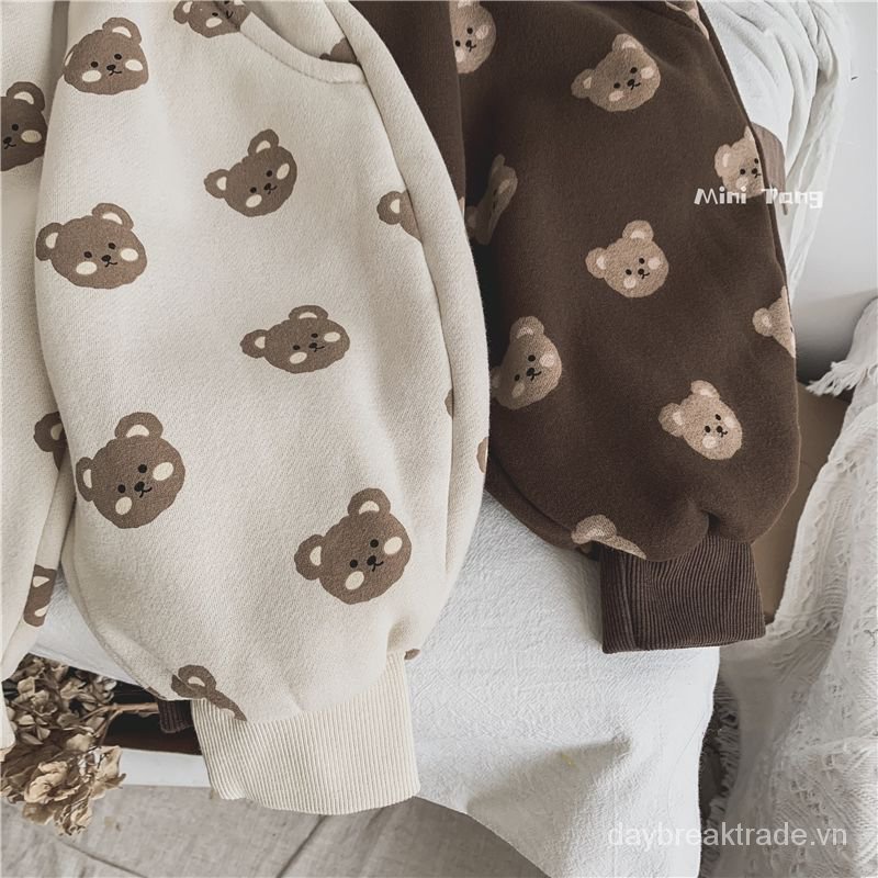 Quần dài ống rộng chất liệu cotton thiết kế dễ thương cho bé gái