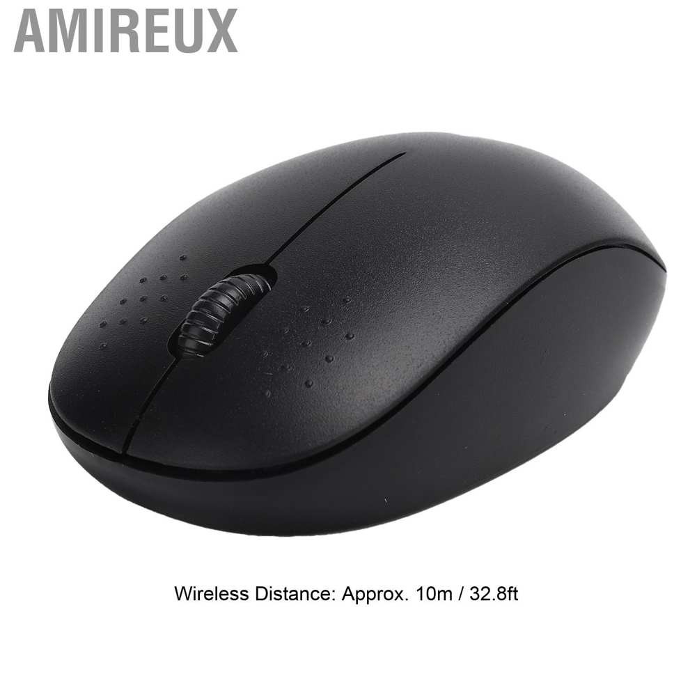 Amireux Wireless Mouse Plug‑in Optical Desktop Computer External Device with USB Receiver 2.4GHz