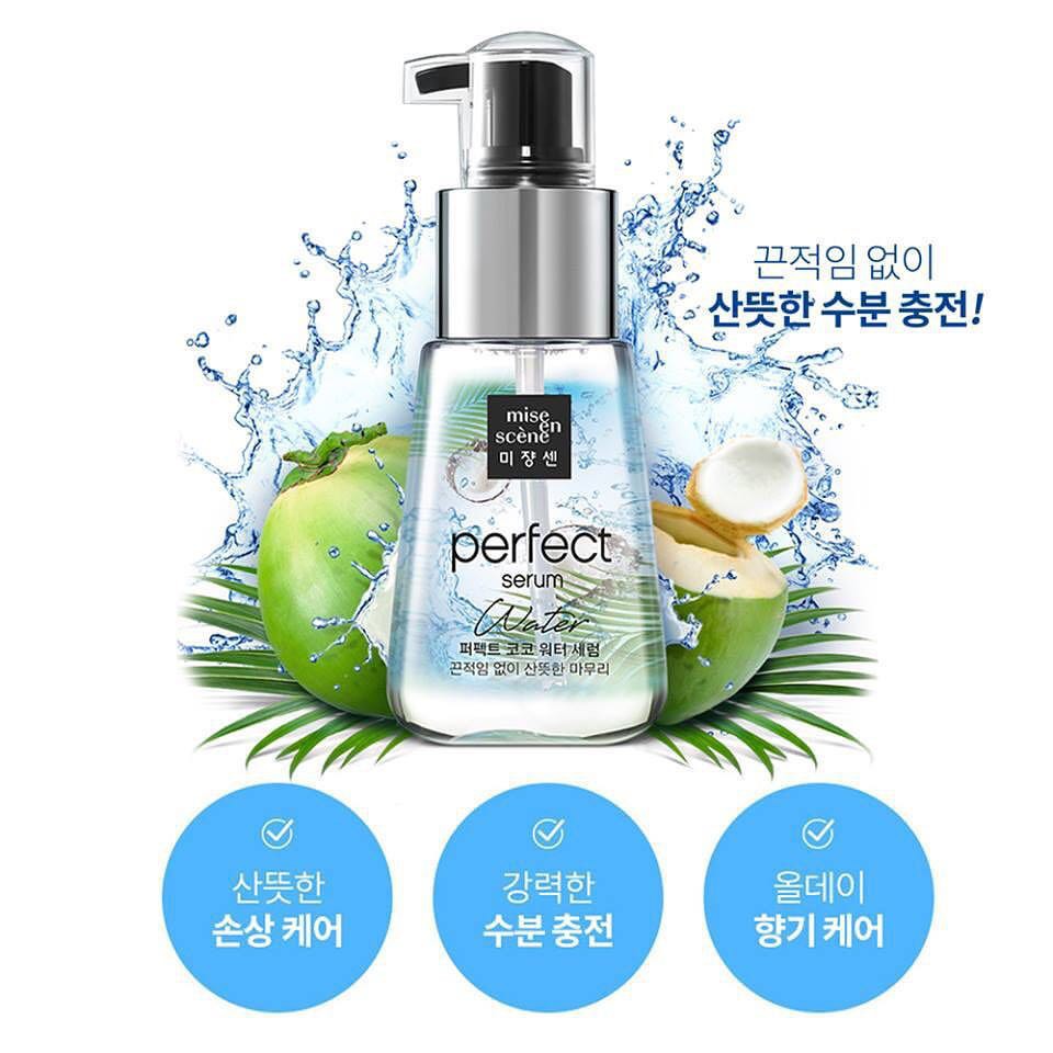 Tinh Chất Dưỡng Tóc Mise En Scene Phục Hồi Tóc Hư Tổn &amp; Làm Mềm Tóc Perfect Serum 70ml