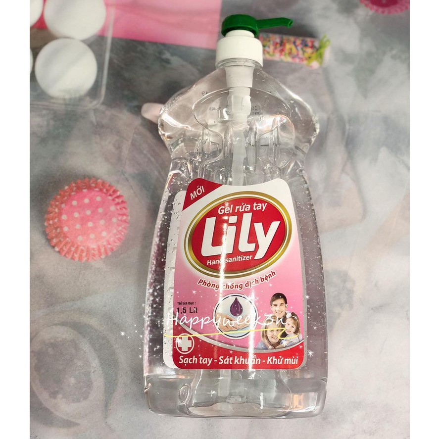 Gel Rửa Tay Diết Khuẩn Lily Mỹ Hảo 1.5 L