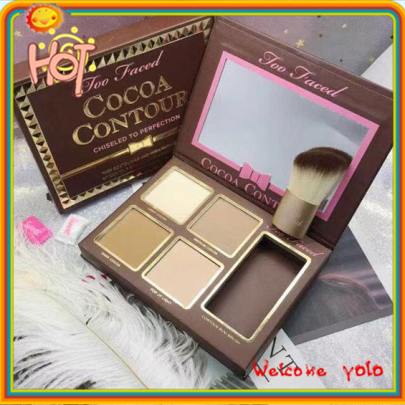 Yolo ❤ Too Face Concealer, kem che khuyết điểm bốn màu, phấn highlight, bảng phấn mắt, phấn highlight kèm cọ