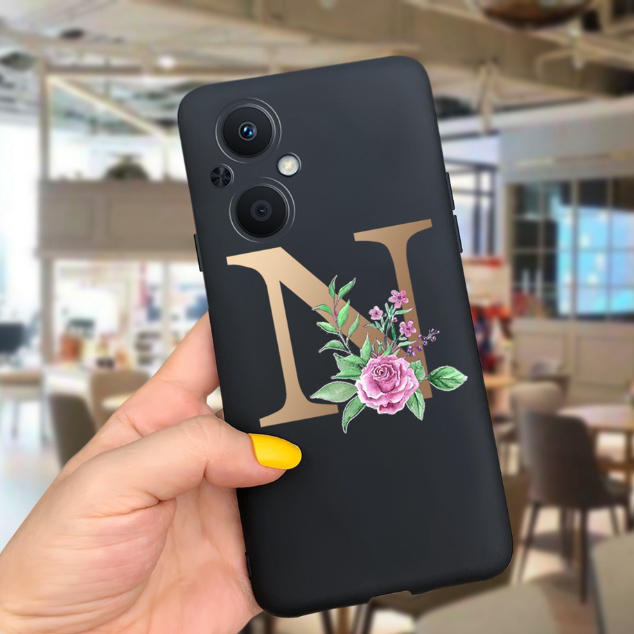Ốp Điện Thoại Nhám In Chữ Cái Dễ Thương Cho OPPO Reno7 Z 5G CPH2343 OPPO A96 5G PFUM10