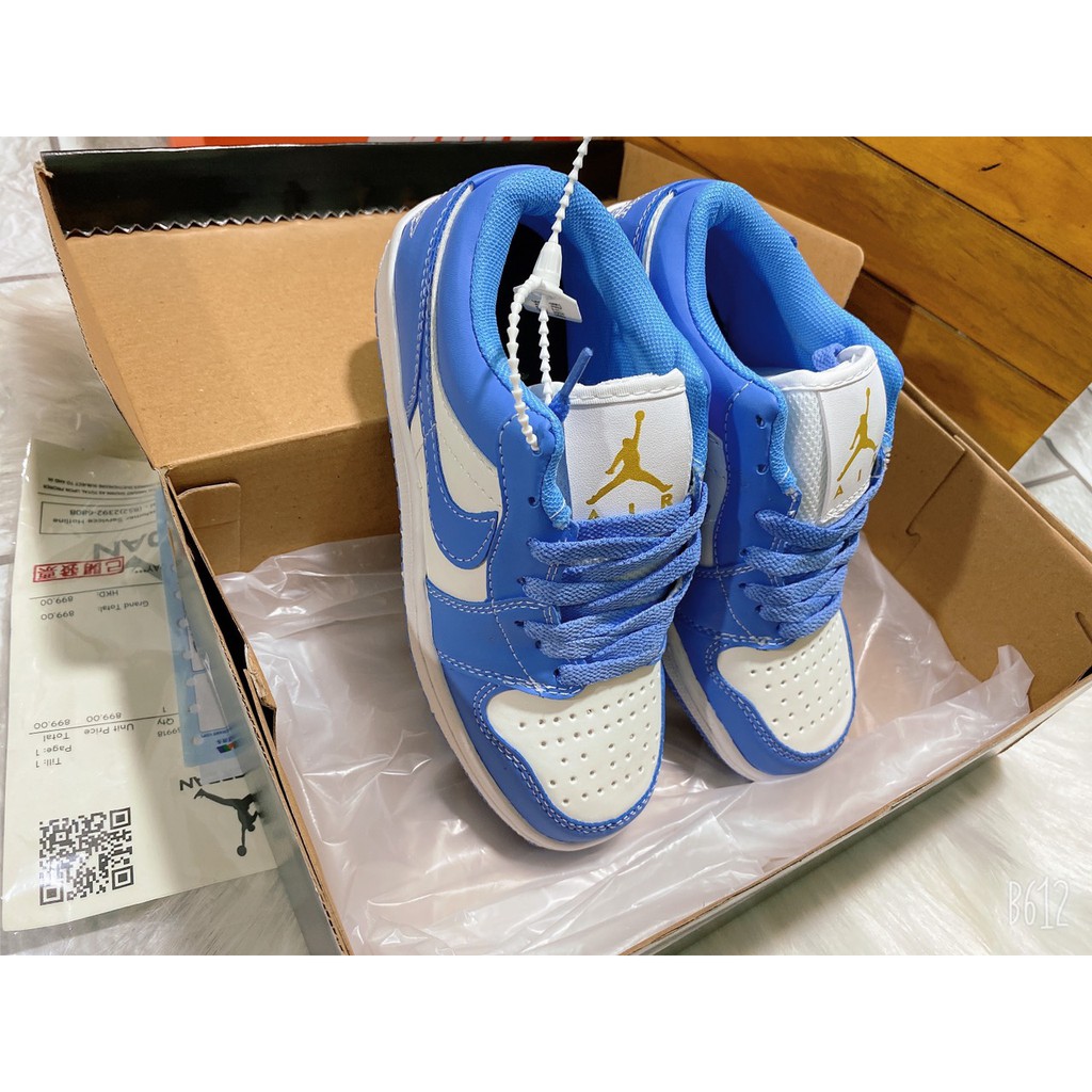 [Hàng Hot] Giày Sneaker JD1 Low, Giày thể thao Jodan màu xanh da trời nam nữ full box bill |