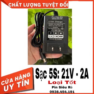 Sạc 5S: 21V - 2A Loại tốt có đèn báo đầy khi sạc