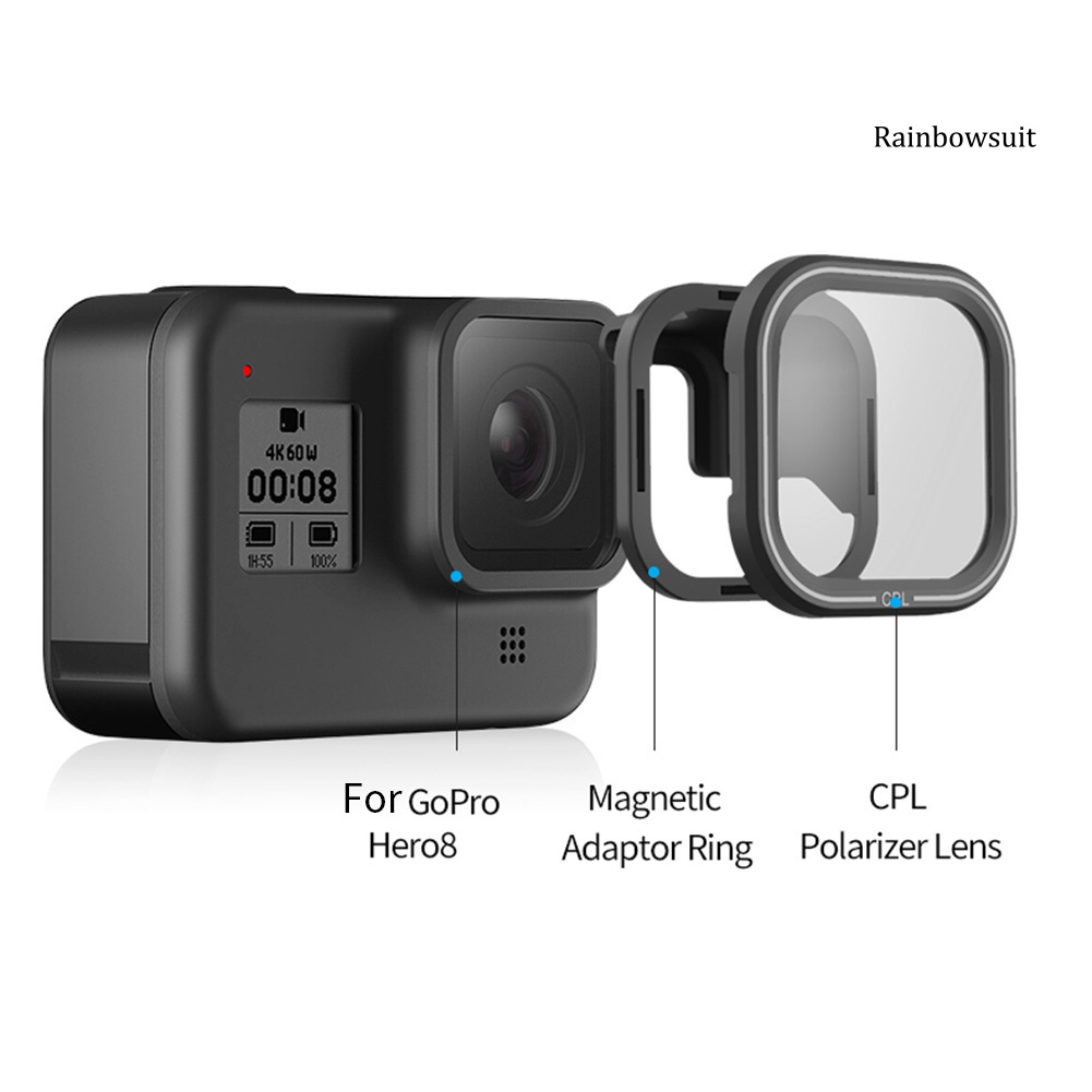 TELESIN Kính Lọc Phân Cực Cpl Có Nam Châm Cho Máy Ảnh Gopro Hero 8