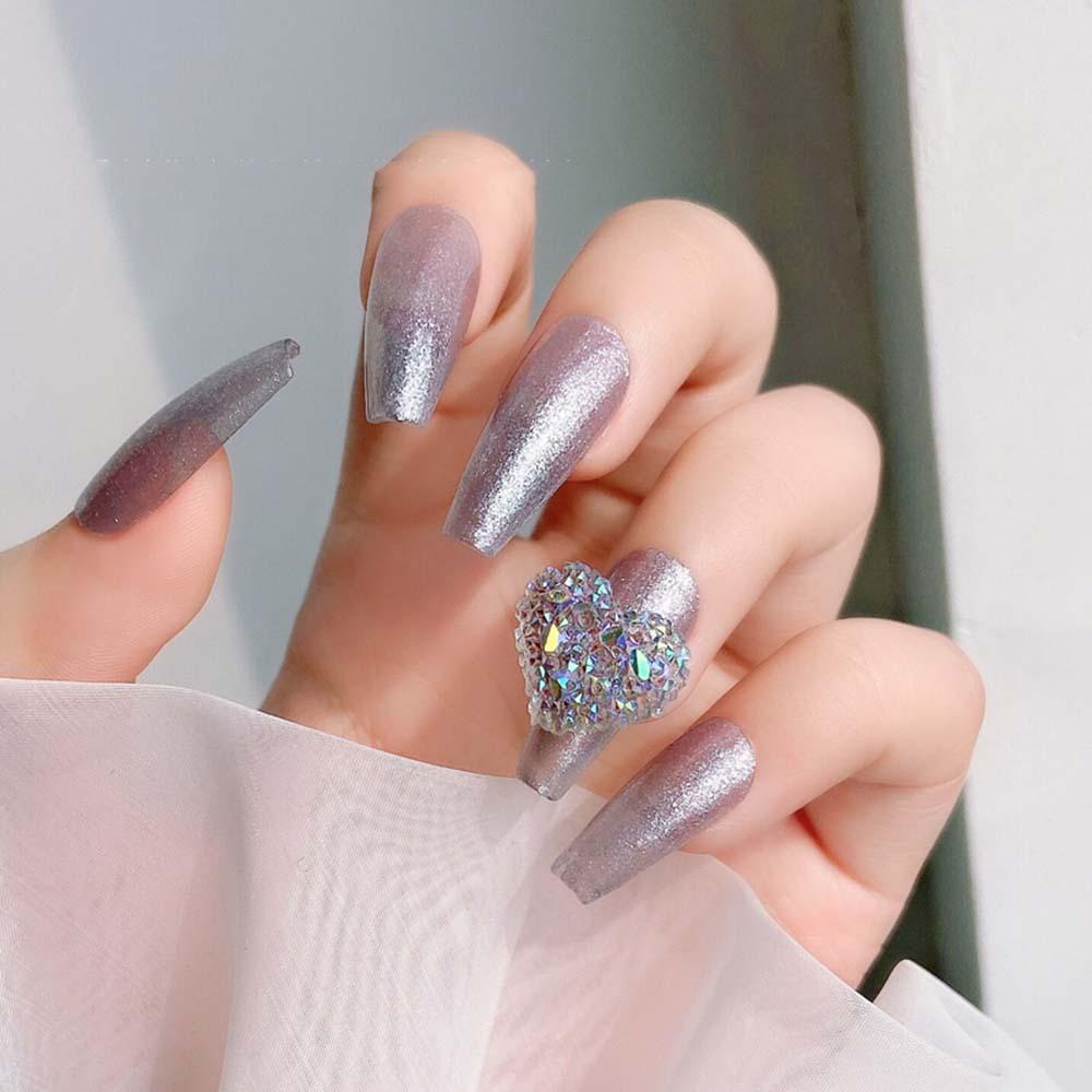 Phụ Kiện Trang Trí Móng Tay 3D Trong Suốt Hình Nơ Cực Quang