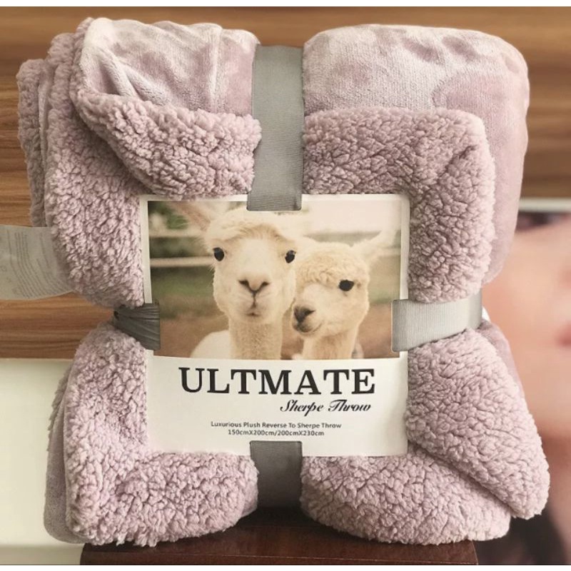 Chăn lông cừu QUY Bedding mềm mịn, lông tuyết dày 2 lớp đại hàn.