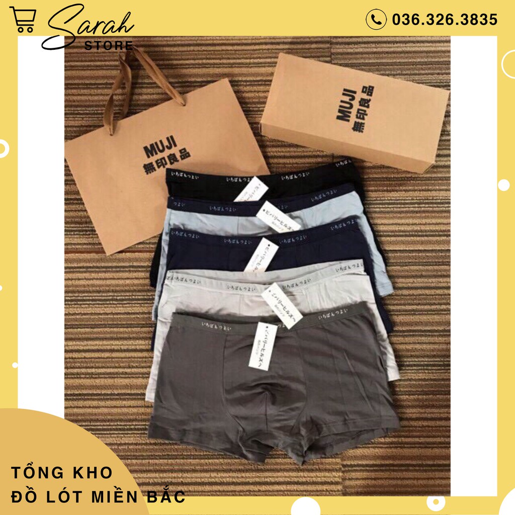 Hộp 5 Quần Sịp Đùi Cotton Cao Cấp Xuất Nhật