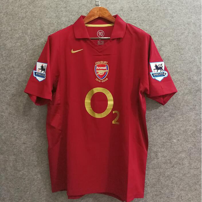 Áo Bóng Đá Đội Tuyển Arsenal 2005 Phong Cách Retro