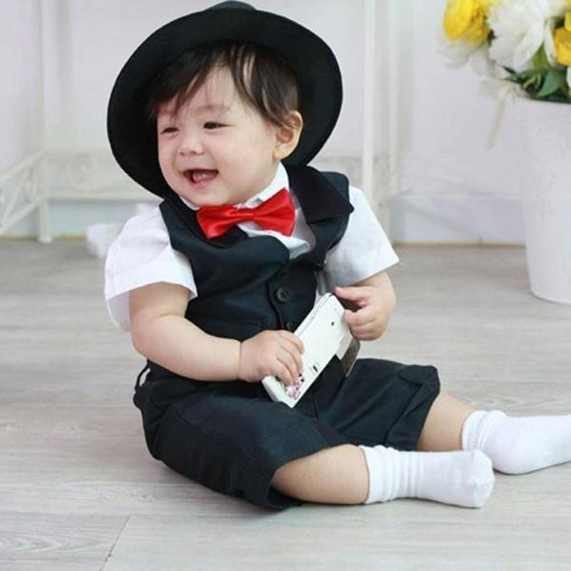 Nơ Đeo Cổ 10cm * 5cm Màu Đen / Trắng / Xanh Dương / Đỏ Dành Cho Trẻ Em