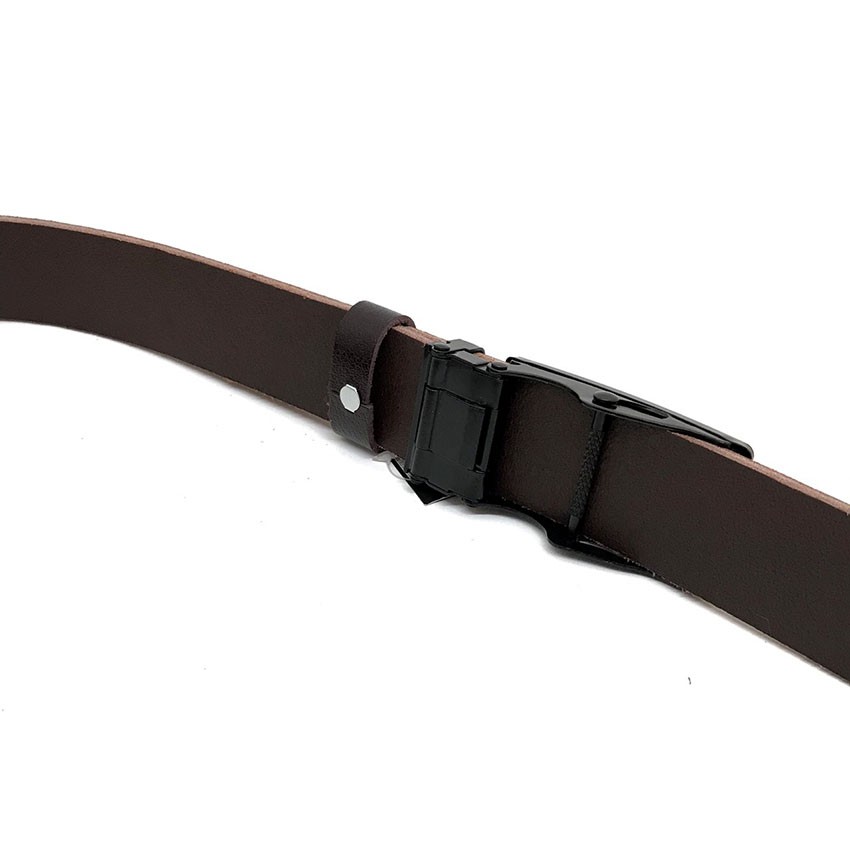 Thắt lưng nam da bò không đầu cho khóa lăn 3.5cm nâu bopnitda