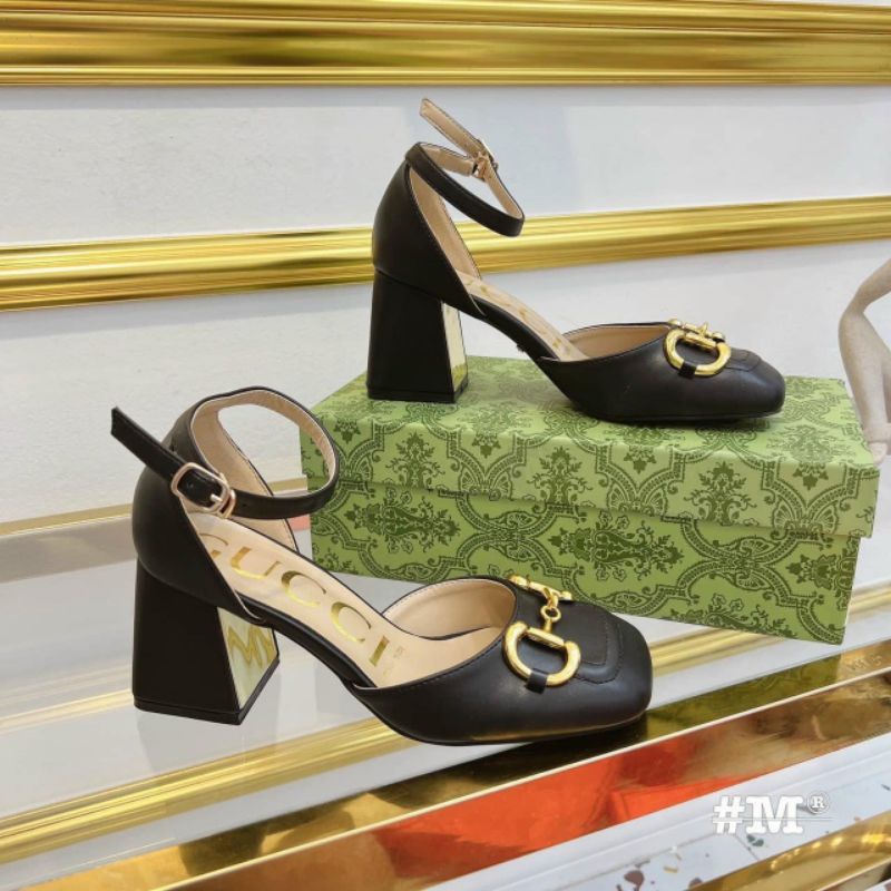 c Sandal 7p Mũi Vuông Gc Da Mềm Êm Fullbox Bill Túi Cao Cấp